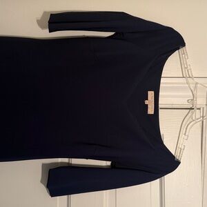 La Petite Robe di Chiara Boni elegant evening gown with train, navy, sz 46 (10)